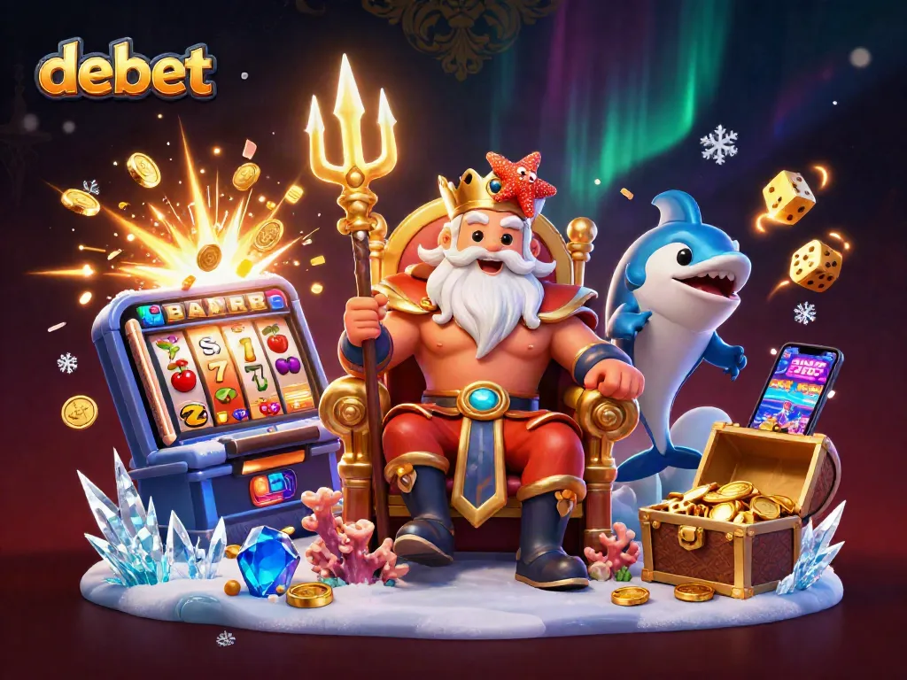 Engage in thrilling casino excitement with debet, featuring Neptune and slot machine jackpots.