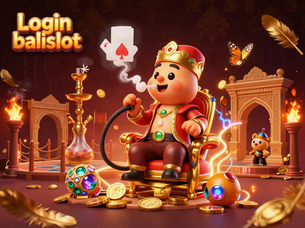 Engage in winning strategies at Login balislot with a magical casino-themed scene featuring cartoon characters and dynamic elements.