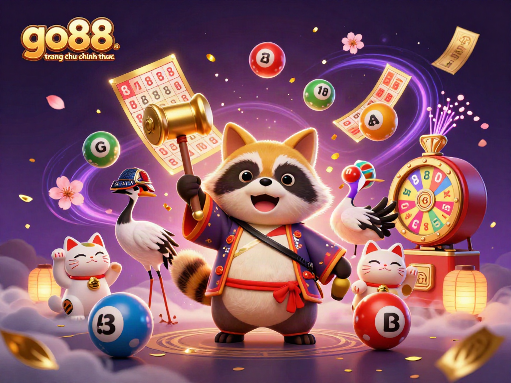Experience excitement and fortune with go88 trang chu chinh thuc in this vibrant illustration featuring dynamic gaming elements.