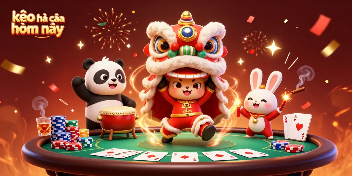 Engage in kèo nhà cái hôm nay with a festive atmosphere featuring vibrant casino elements.