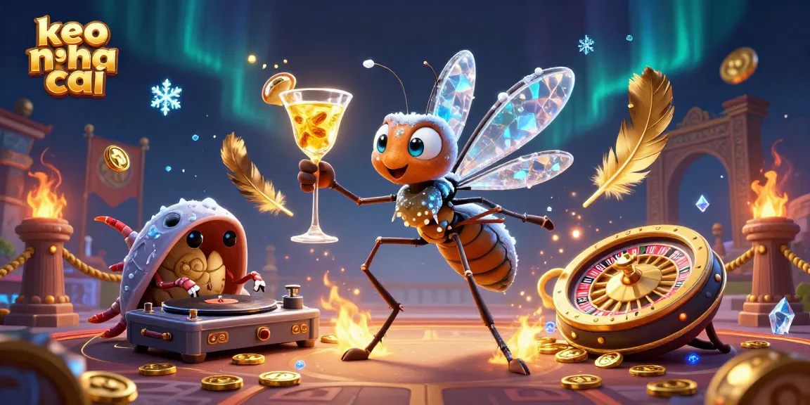Engage with keo nha cai while enjoying a vibrant 3D casino thematic illustration filled with gold coins and rich details.