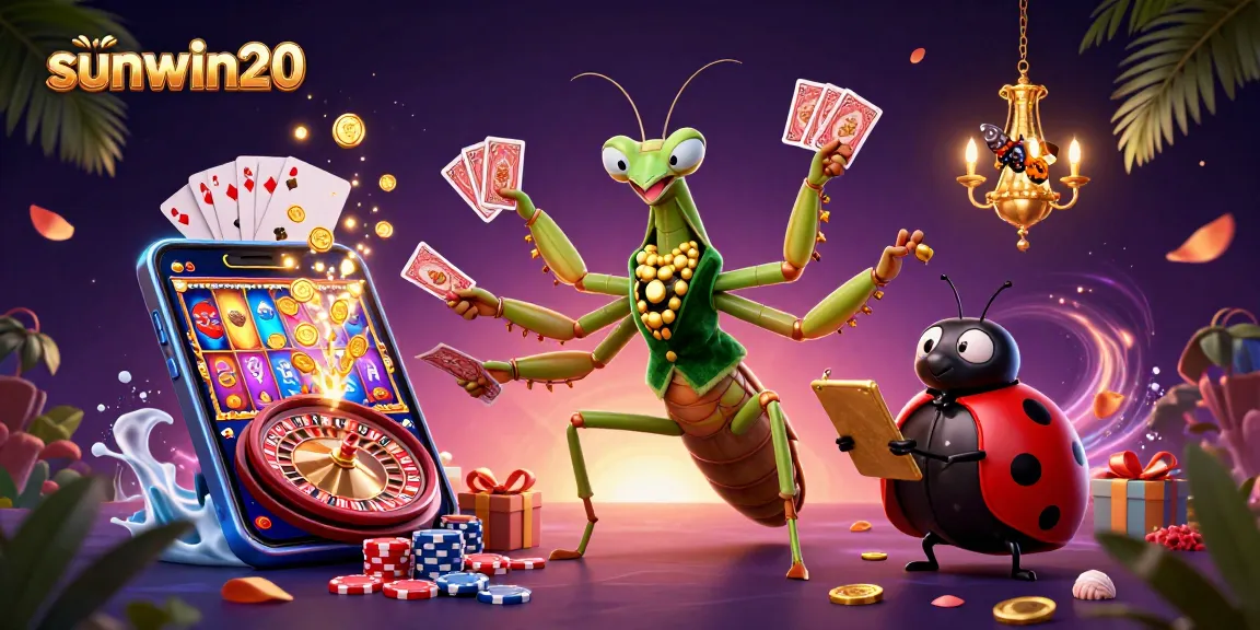 Join in the excitement at sunwin20 with a vibrant scene of card dealing and jackpot winning!